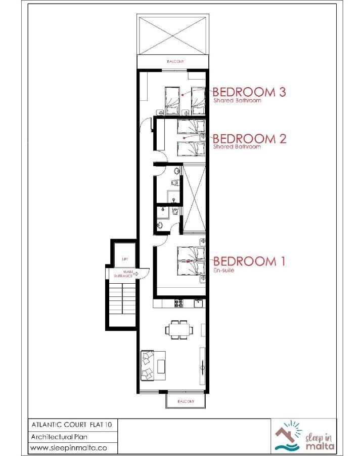 F10 Modern And Bright Apartment In Malta مسيدا المظهر الخارجي الصورة